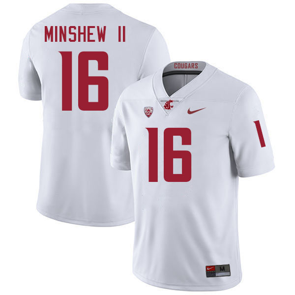 Gardner Minshew II WSU Cougars Jersey.Washington State Cougars #16 Gardner Minshew II Jersey-White